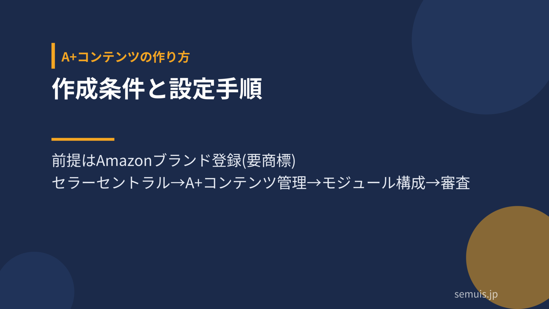 A+コンテンツの作成条件と設定手順