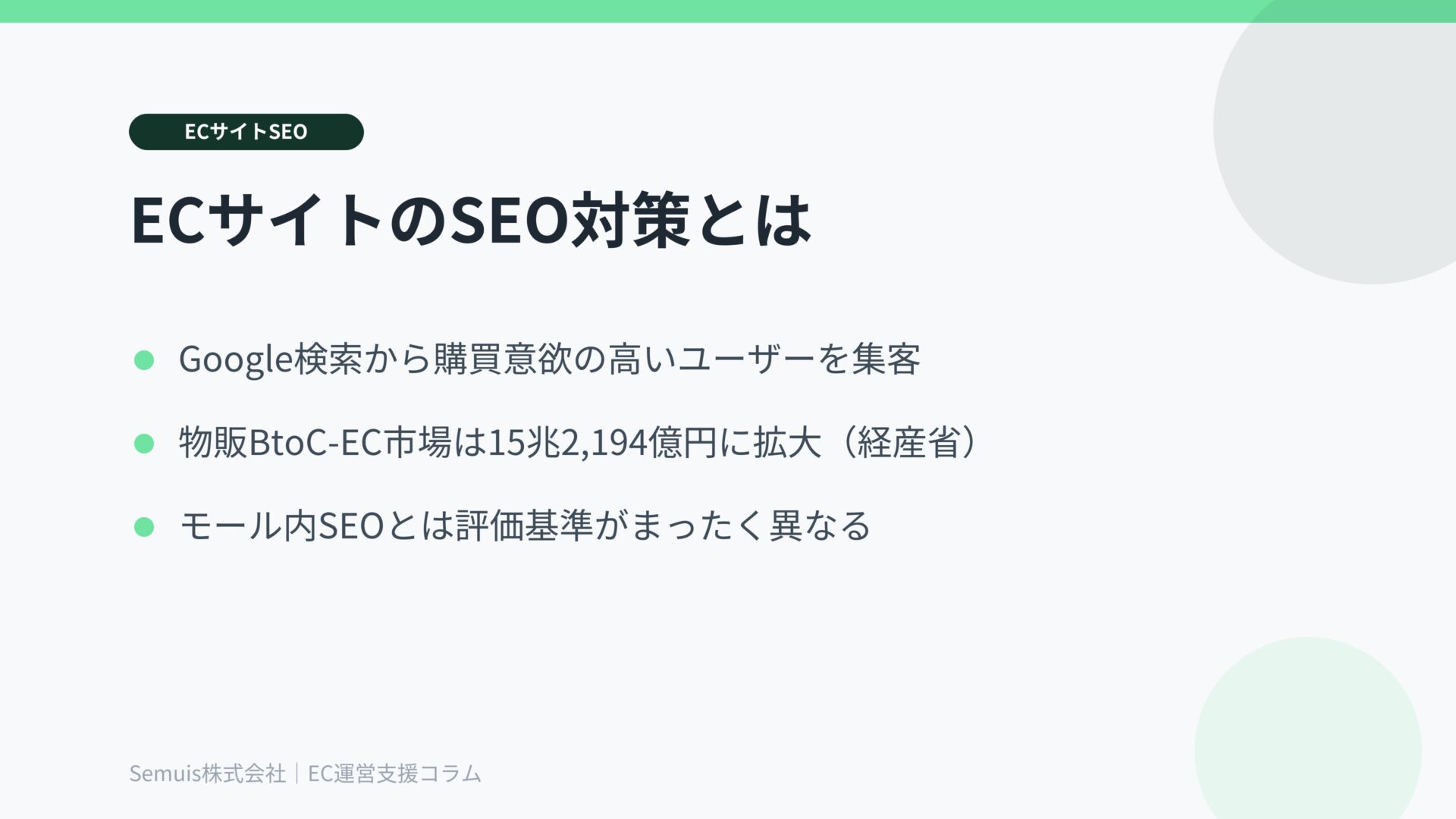 ECサイトのSEO対策とは