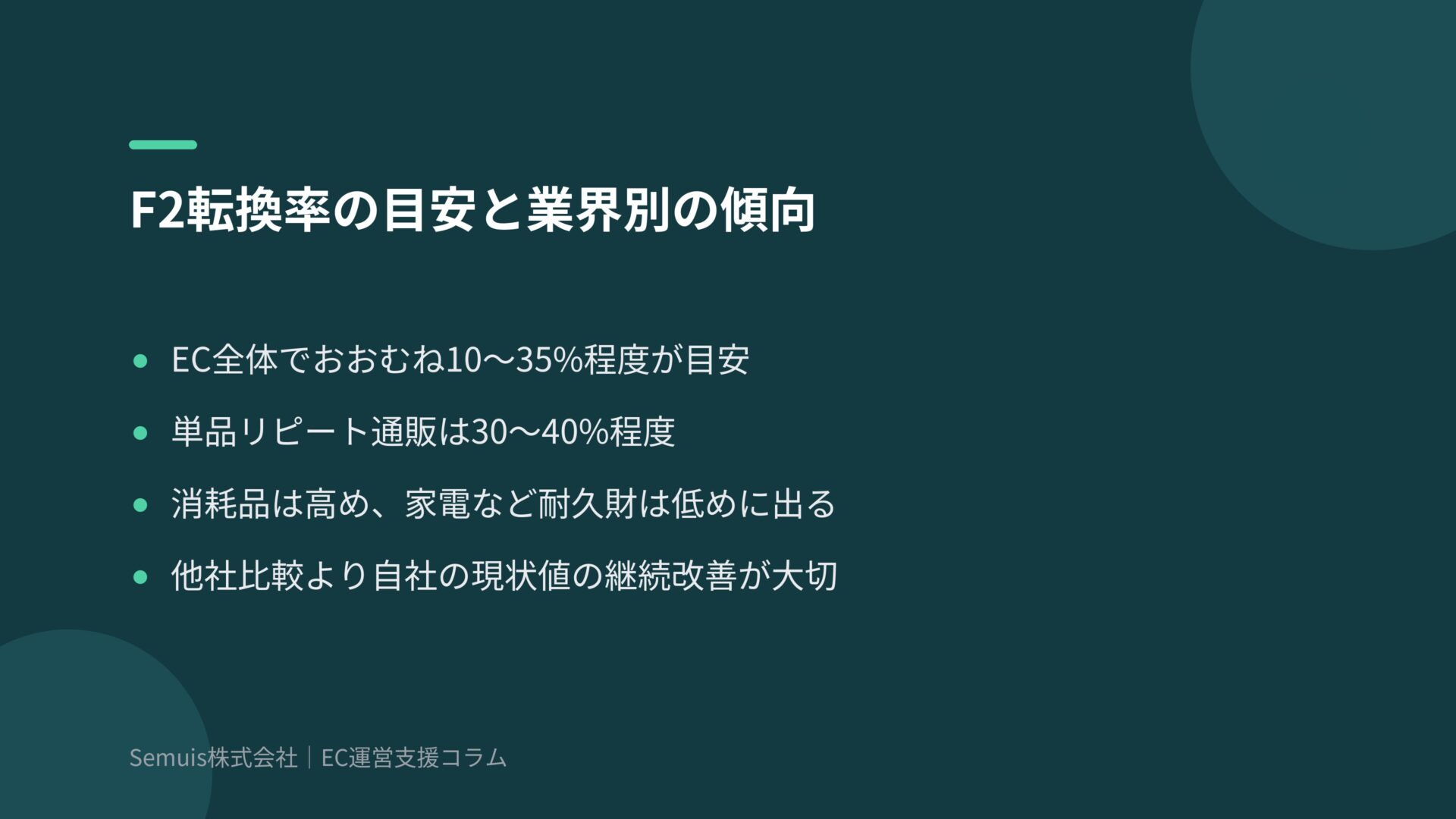 F2転換率の目安と業界別の傾向