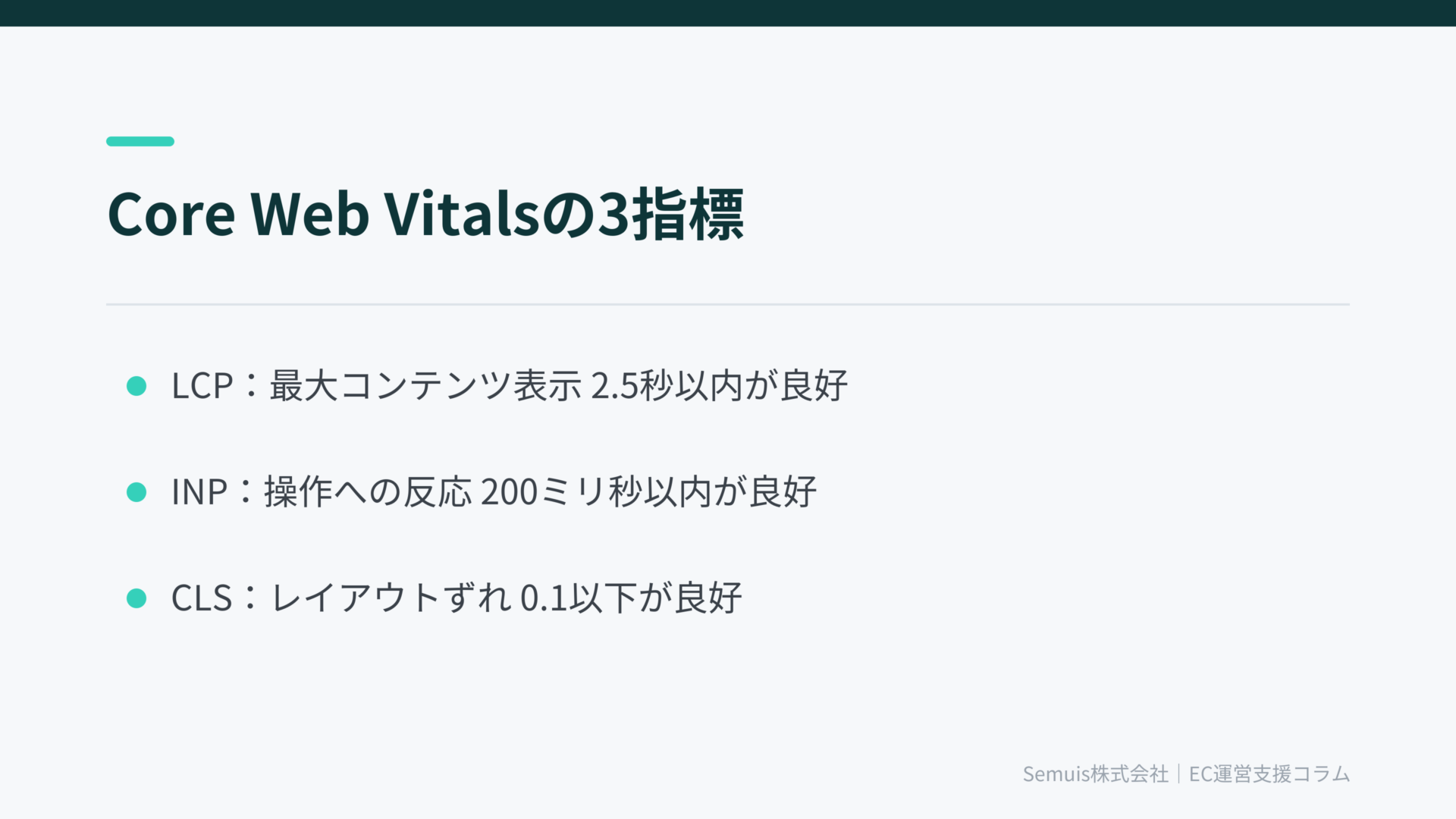 Core Web Vitalsの3指標——LCP・INP・CLSをやさしく解説