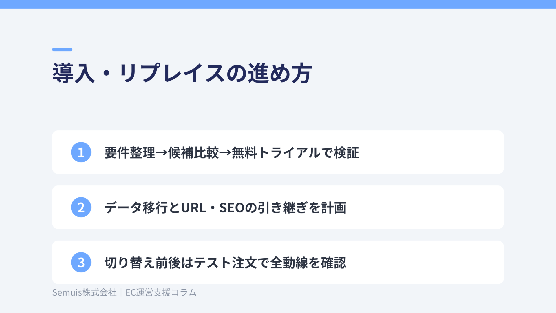 導入・リプレイスの進め方