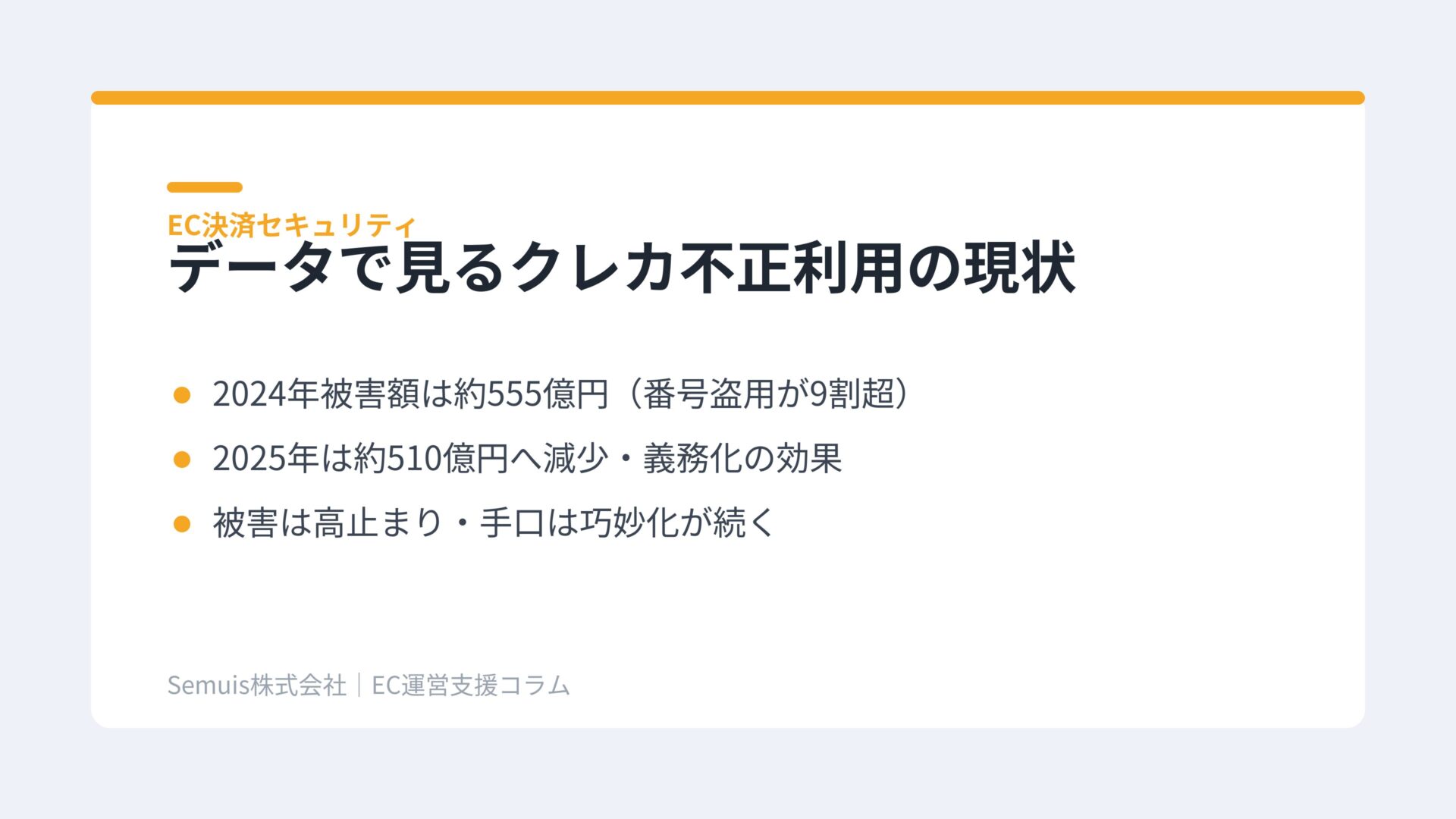 データで見るクレジットカード不正利用の現状