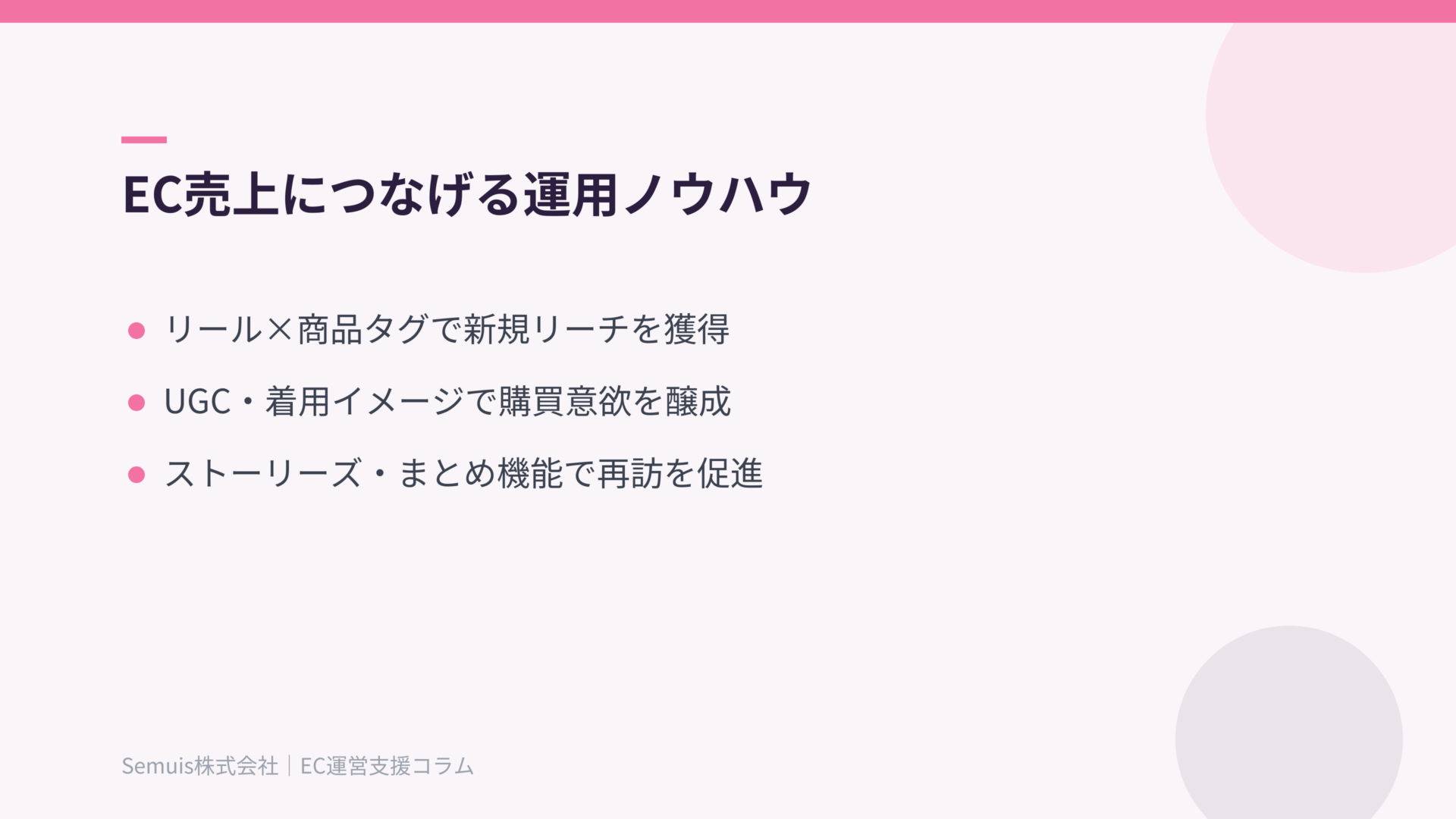 EC売上につなげる運用ノウハウ