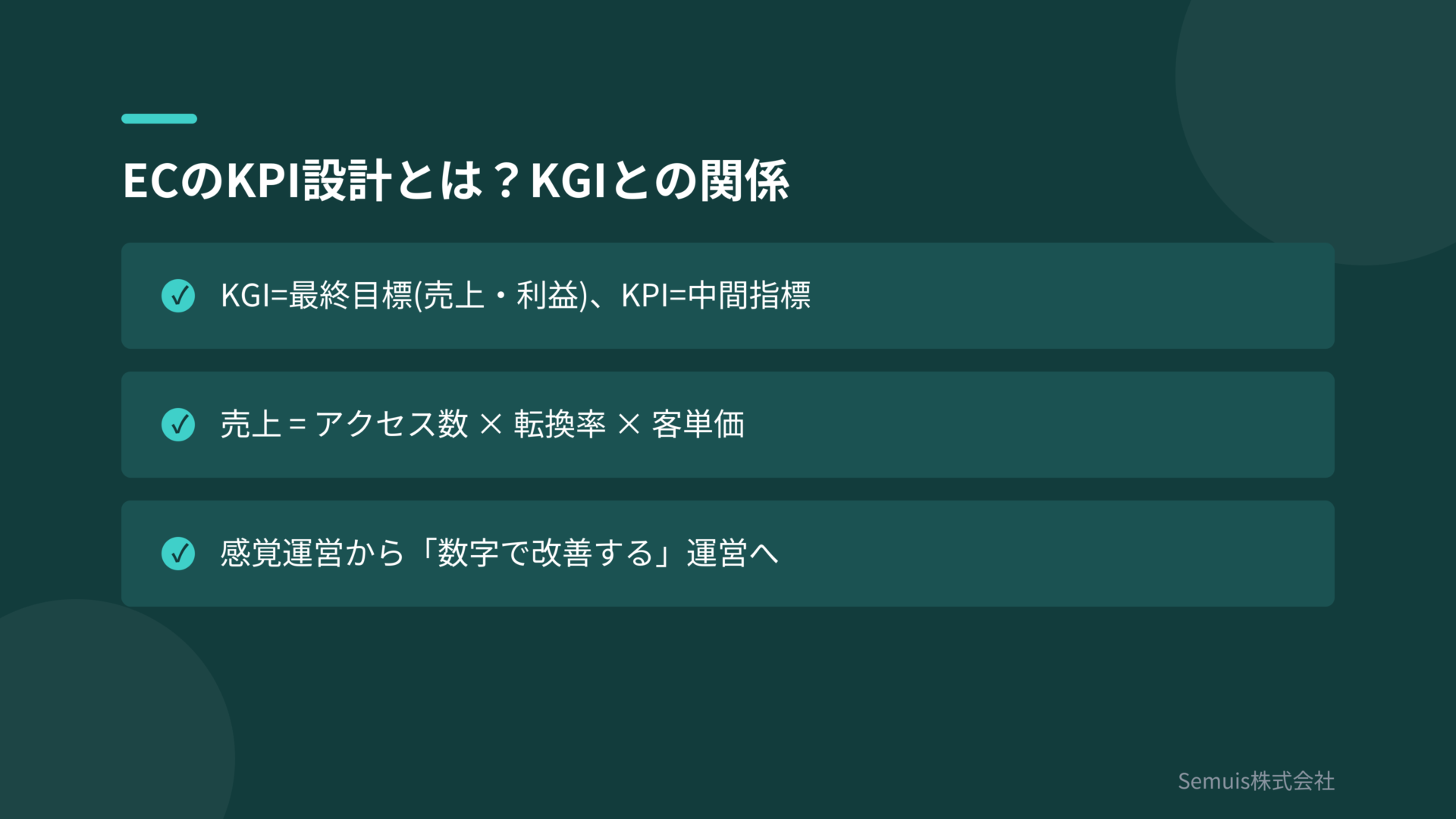 ECのKPI設計とは？KGIとの関係