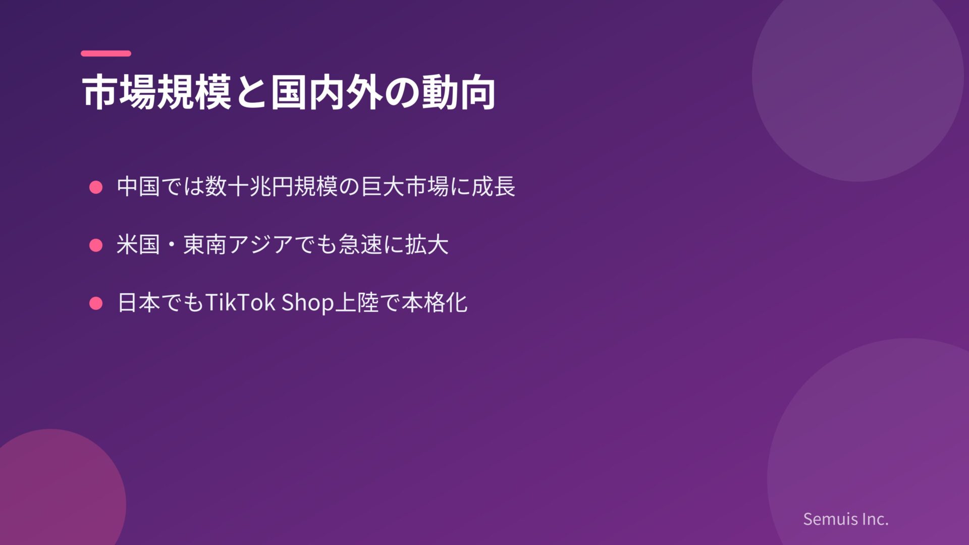 市場規模と国内外の動向