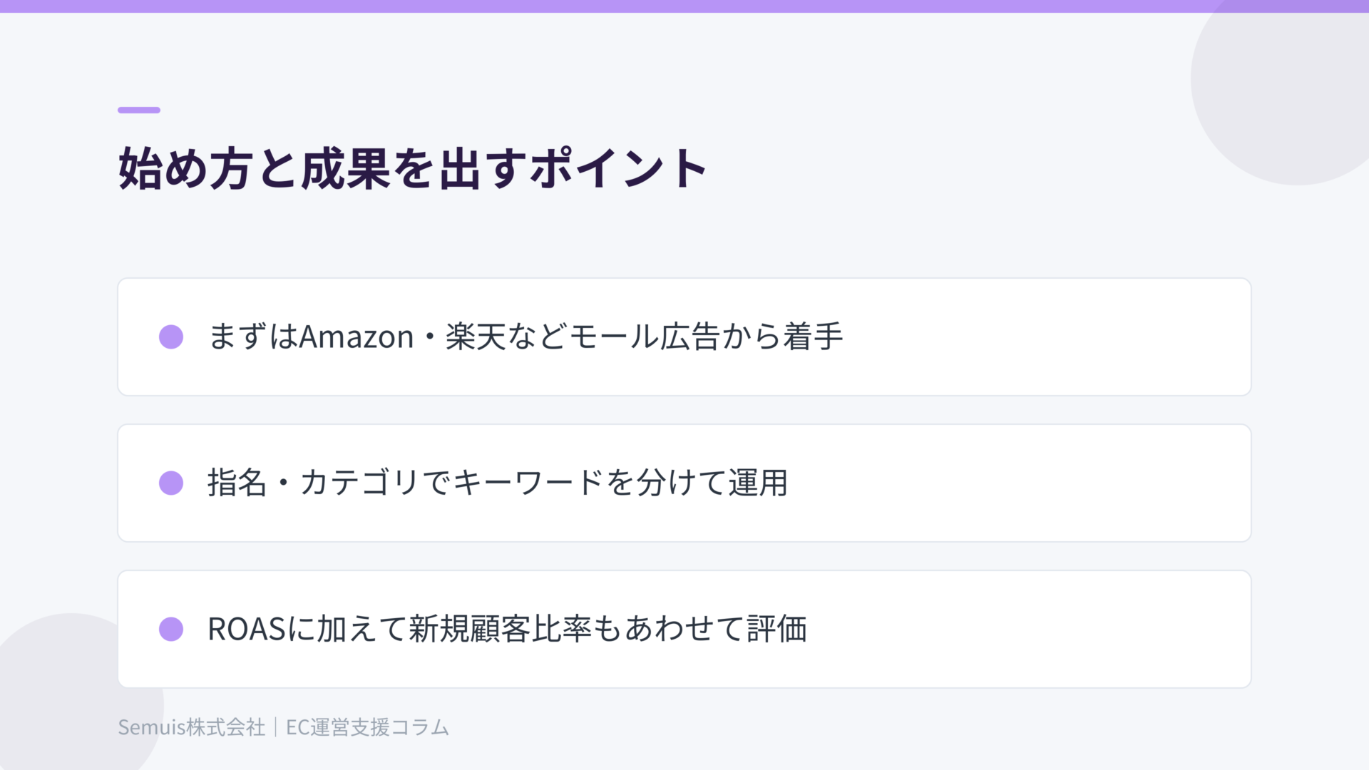 始め方と成果を出すポイント