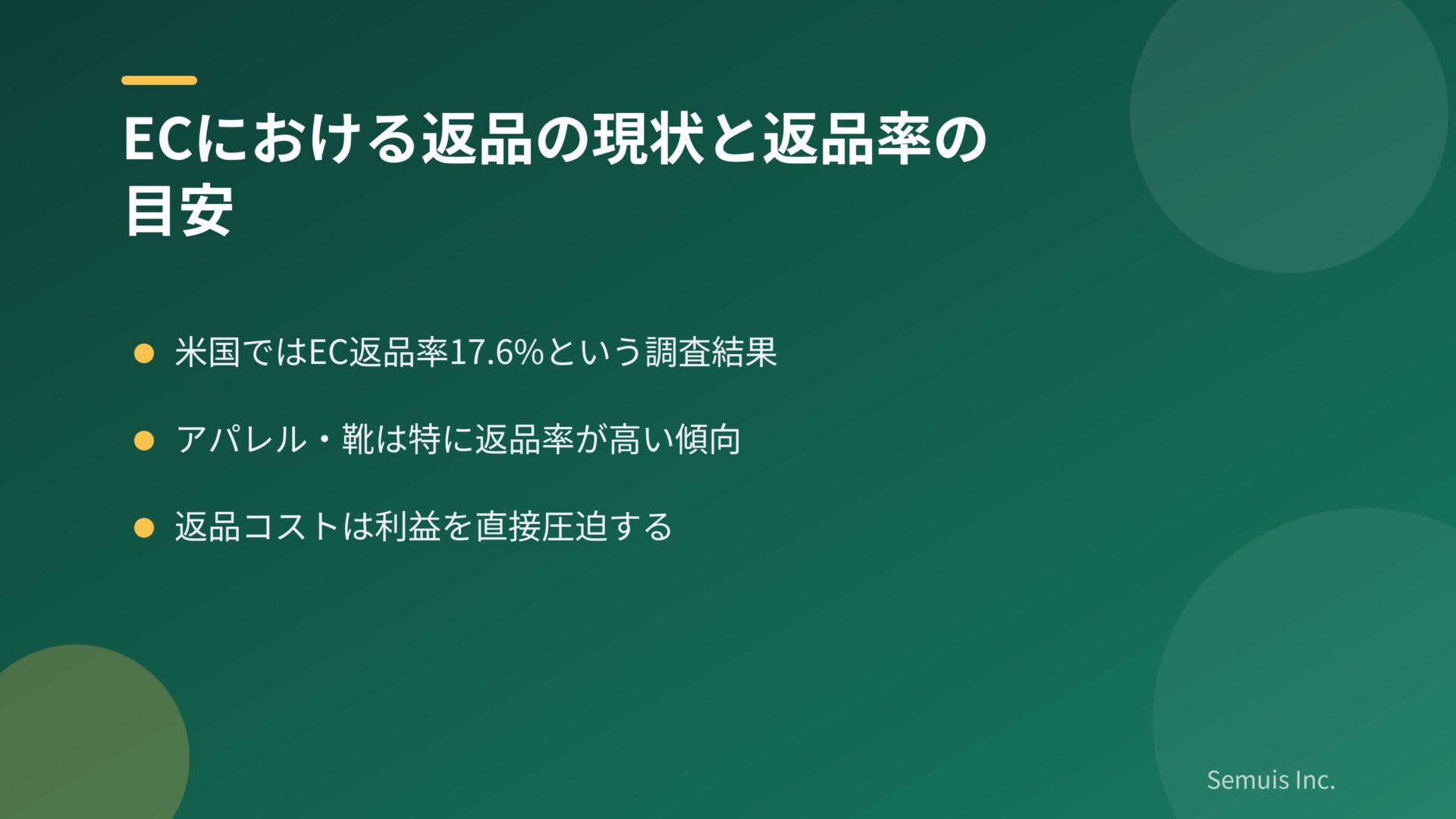 ECにおける返品の現状と返品率の目安