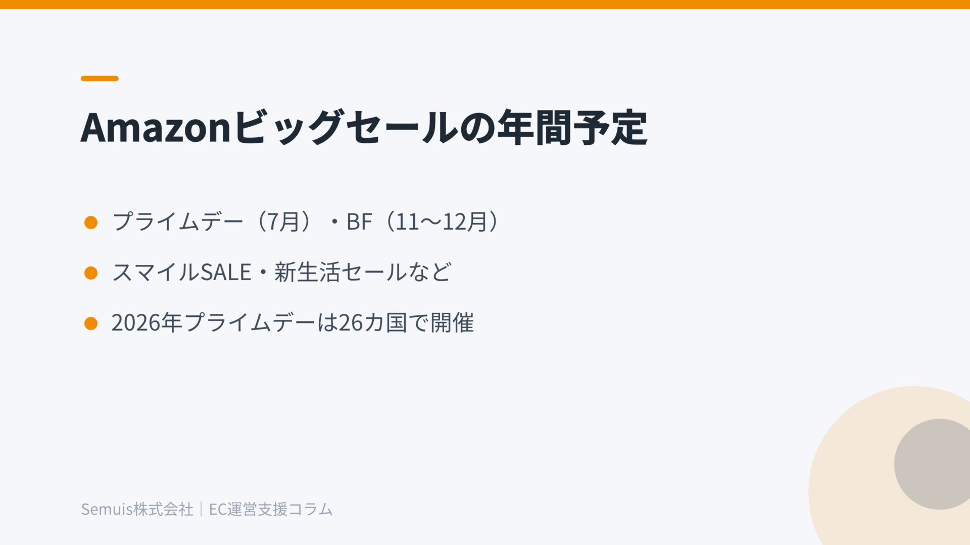 Amazonビッグセールの年間予定