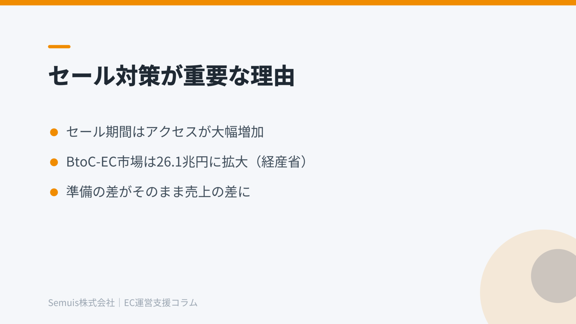 セール対策が重要な理由