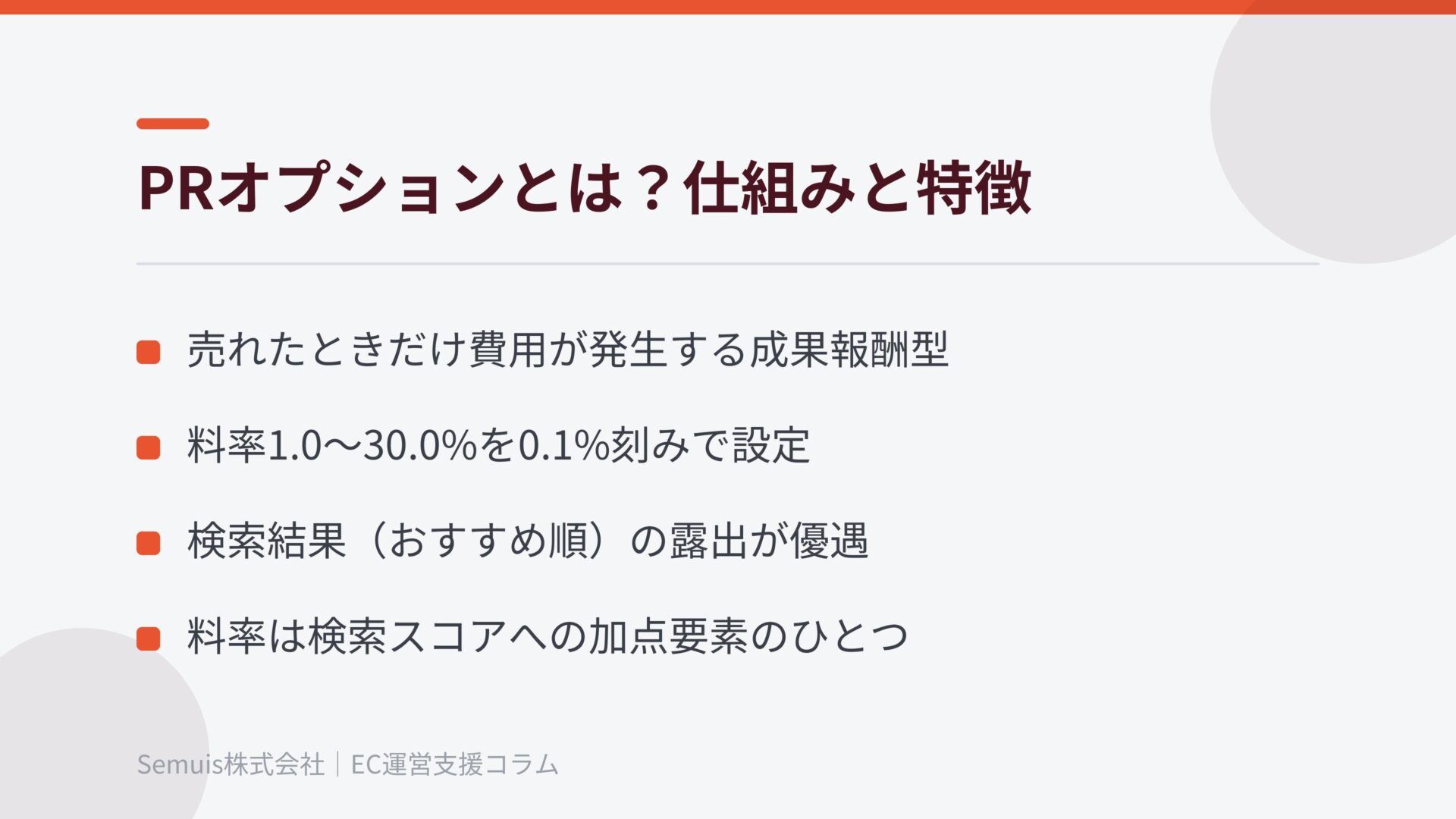 PRオプションとは?仕組みと特徴