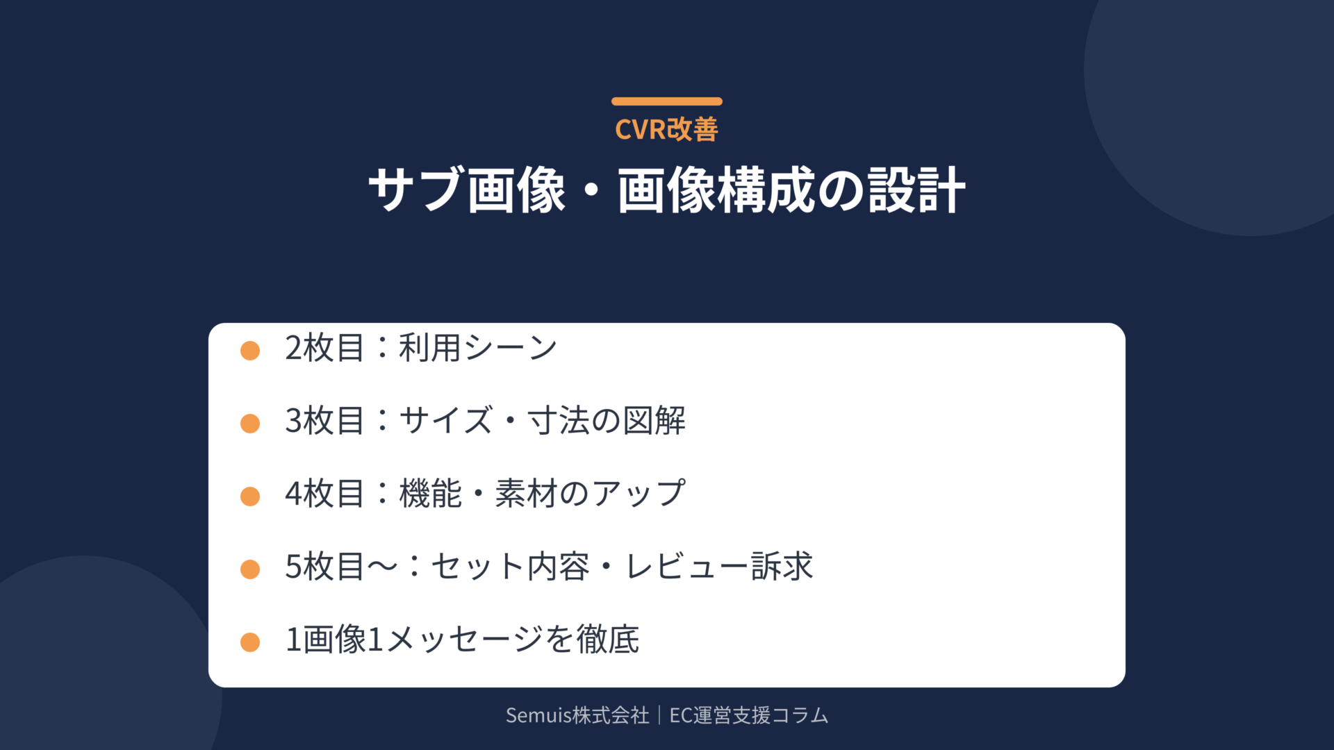 CVRを高めるサブ画像・画像構成の設計