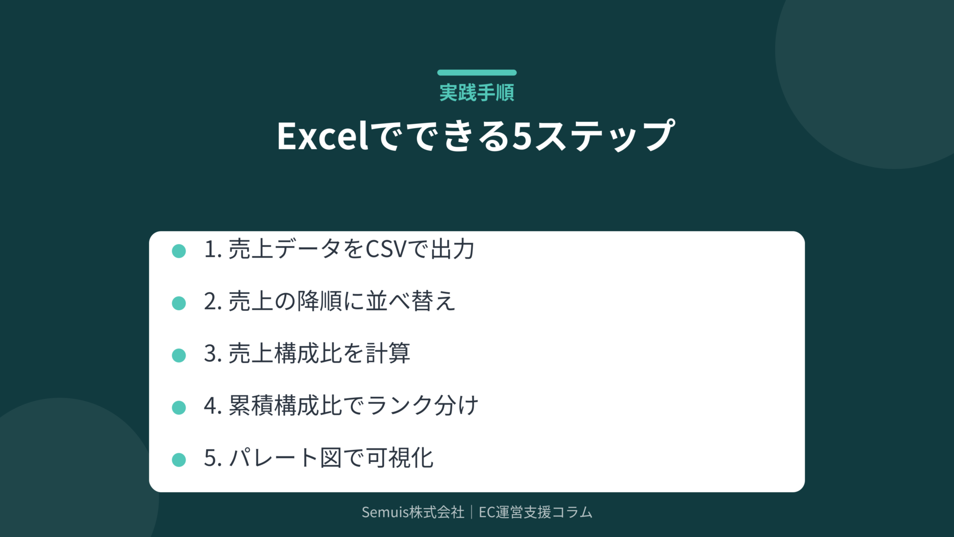 ABC分析のやり方5ステップ