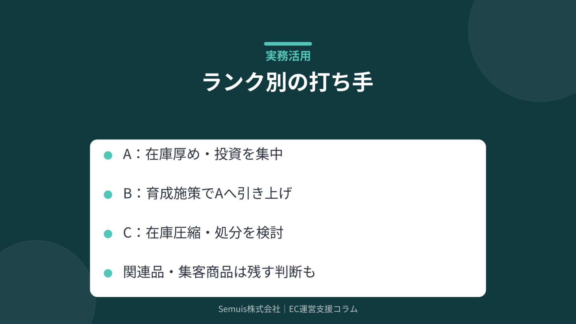 ランク別の実務活用法