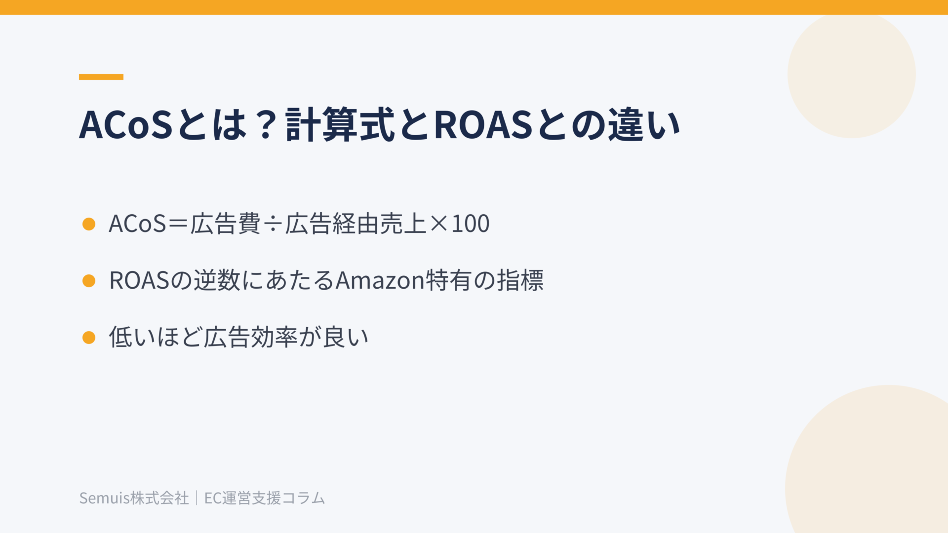 ACoSとは?計算式とROASとの違い