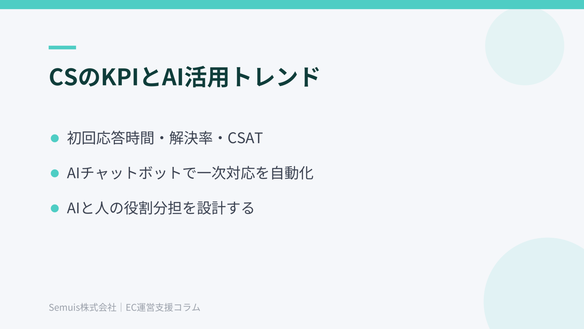 CSのKPIとAI活用トレンド