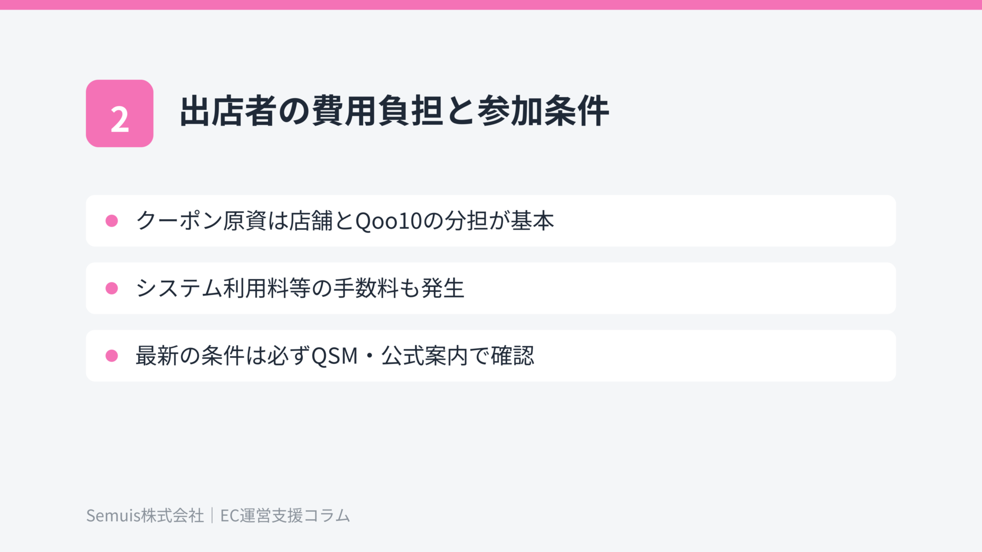 Qoo10メガ割の出店者の費用負担と参加条件