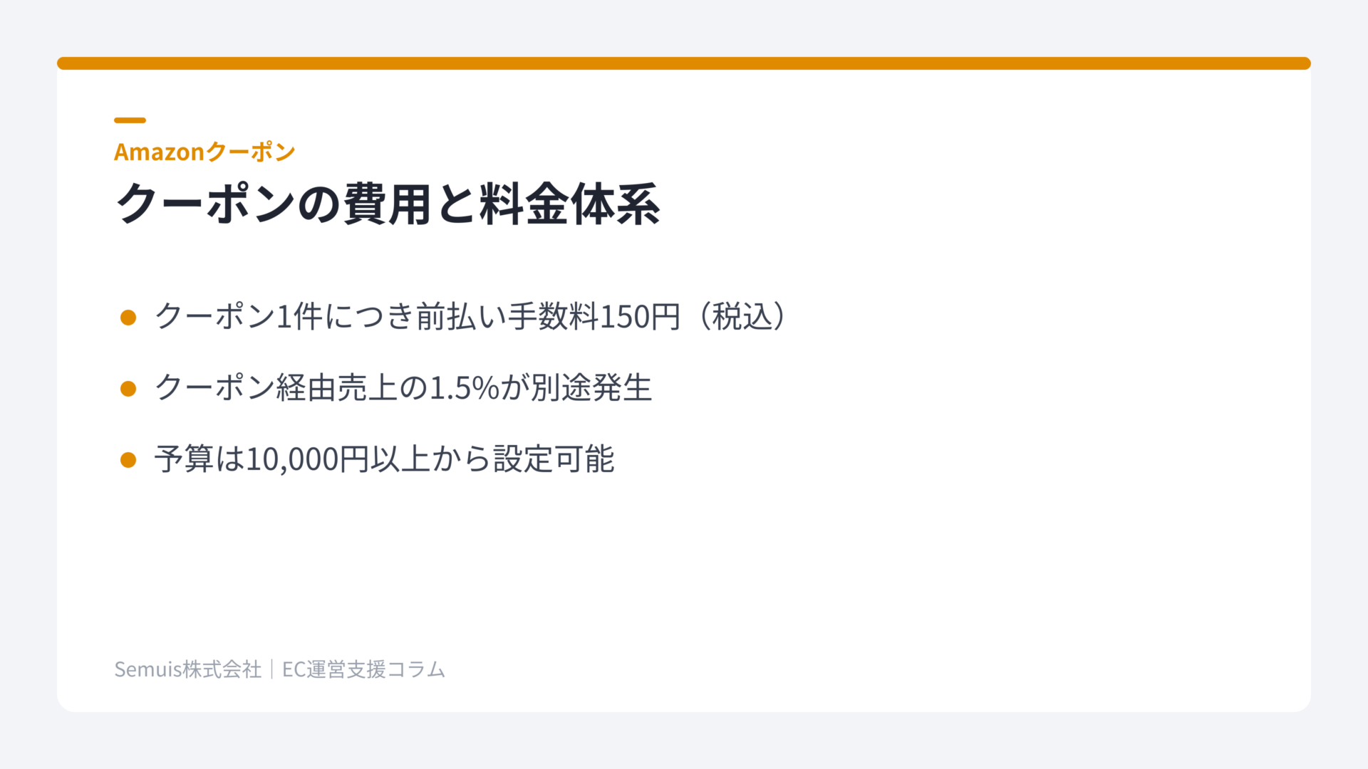Amazonクーポンの費用と料金体系