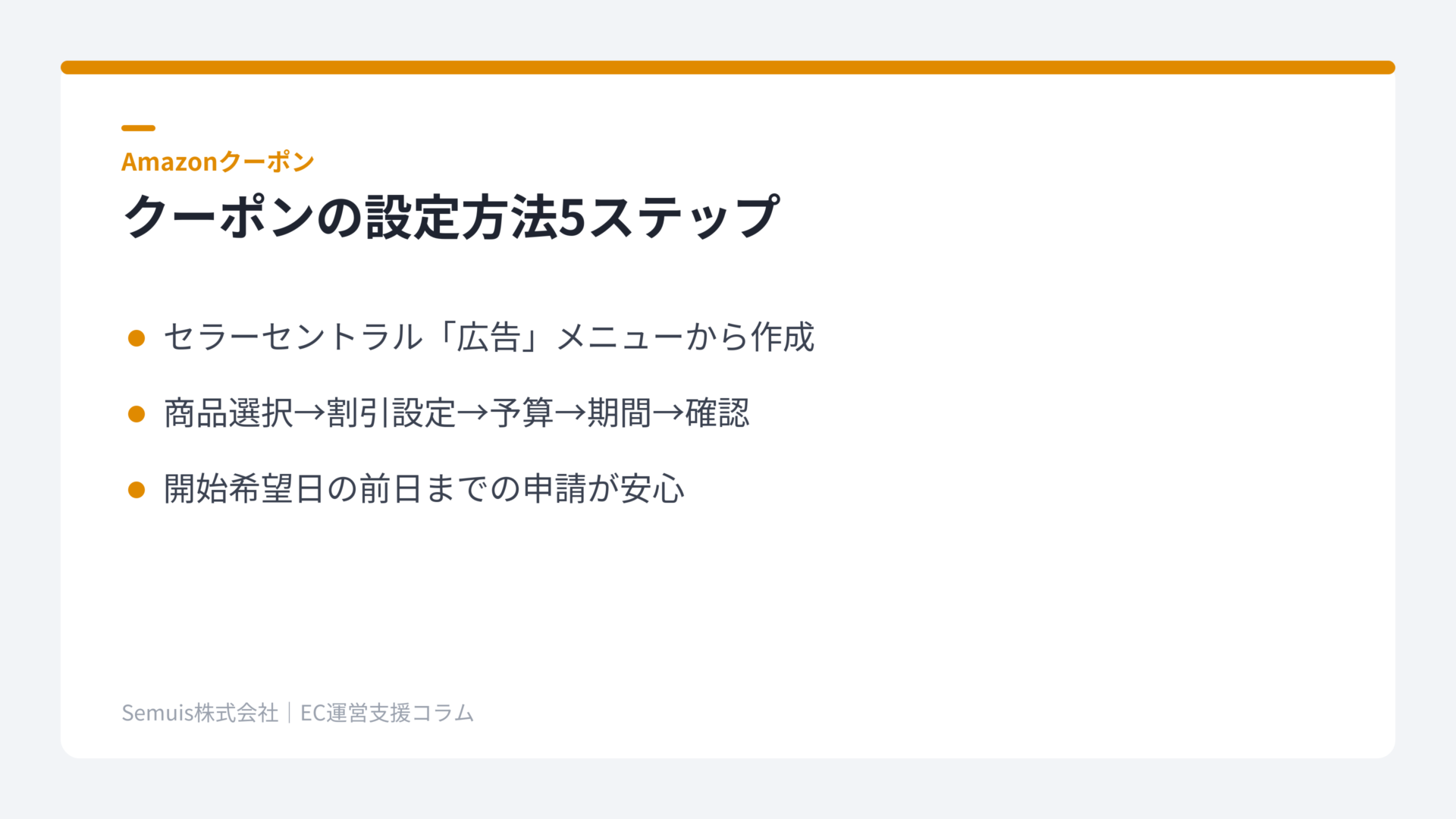 Amazonクーポンの設定方法5ステップ