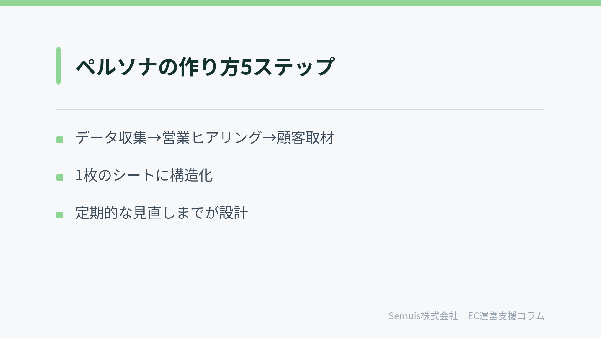 ペルソナの作り方5ステップ