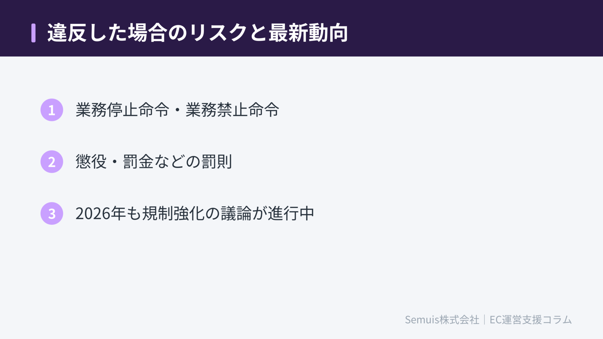 違反した場合のリスクと最新動向