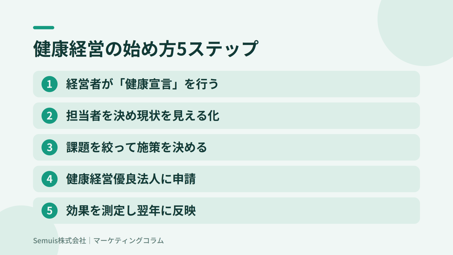 中小企業のための健康経営の始め方5ステップ|認定制度2026の最新動向と実践チェックリスト