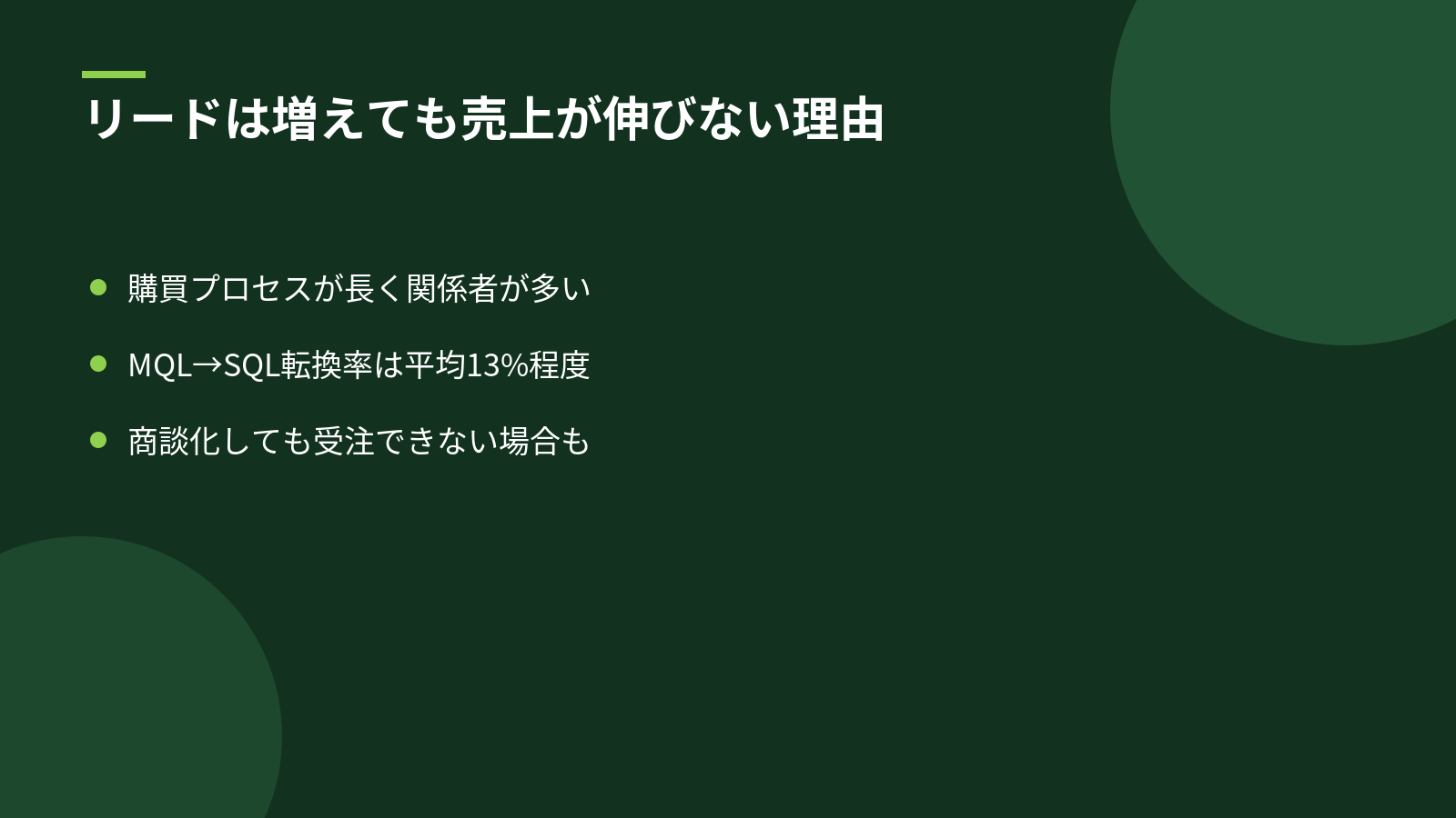 リードは増えているのに売上が伸びない理由