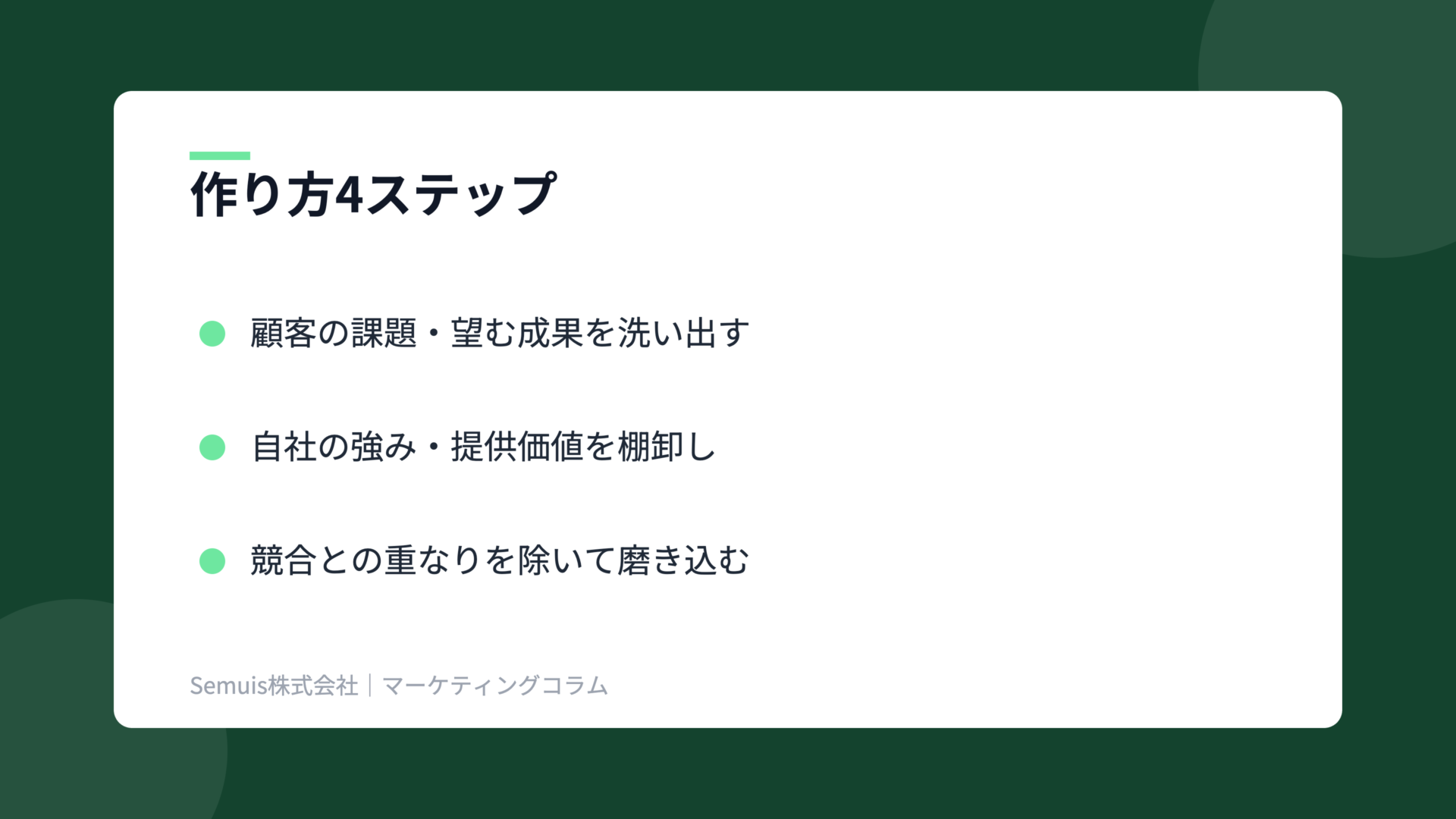 バリュープロポジションの解説図（作り方）