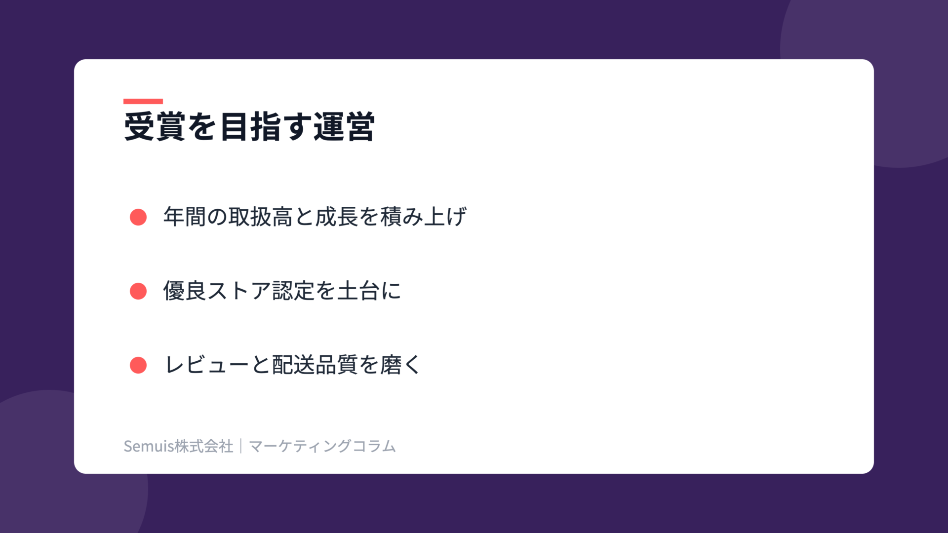 ベストストアアワードの解説図（運営ポイント）