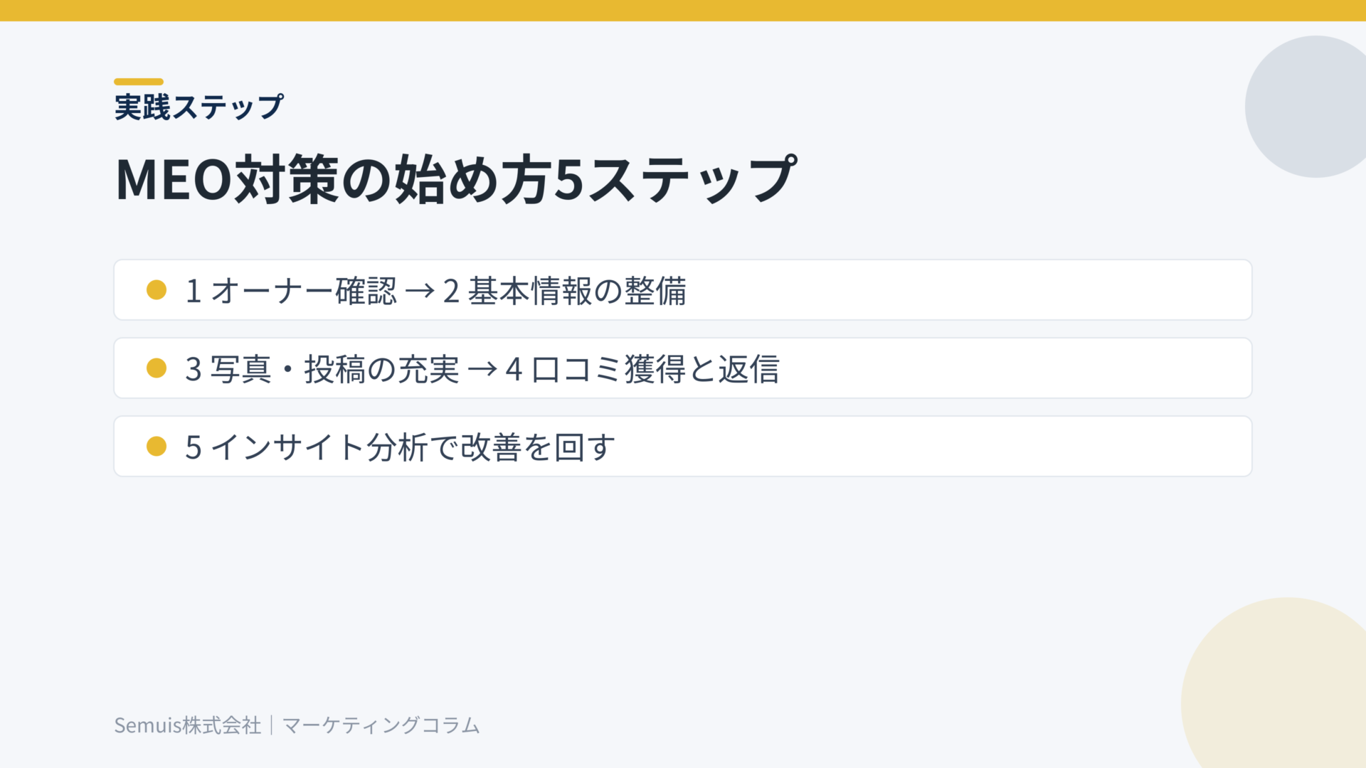 MEO対策5ステップ