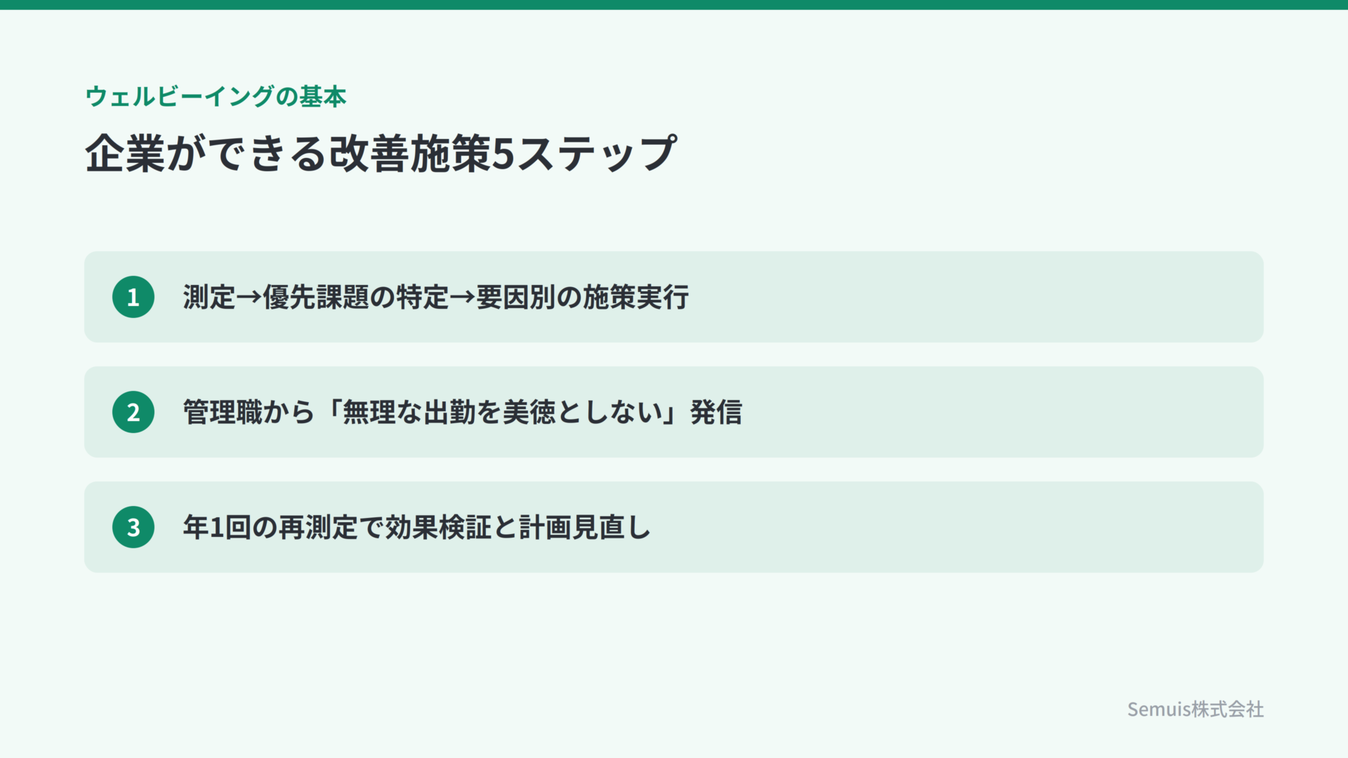 企業ができる改善施策5ステップ