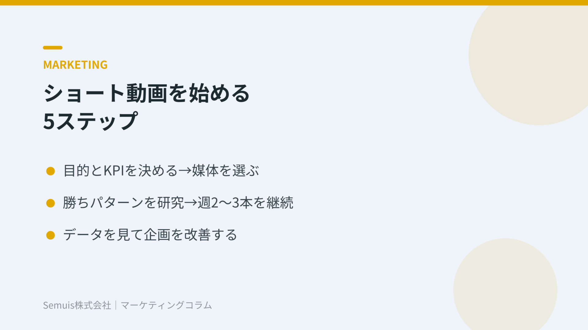 ショート動画マーケティングを始める5ステップ