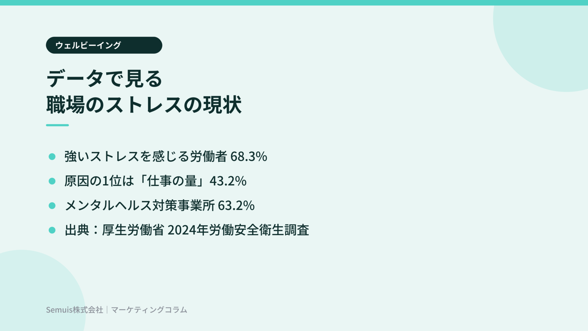データで見る職場のストレスの現状