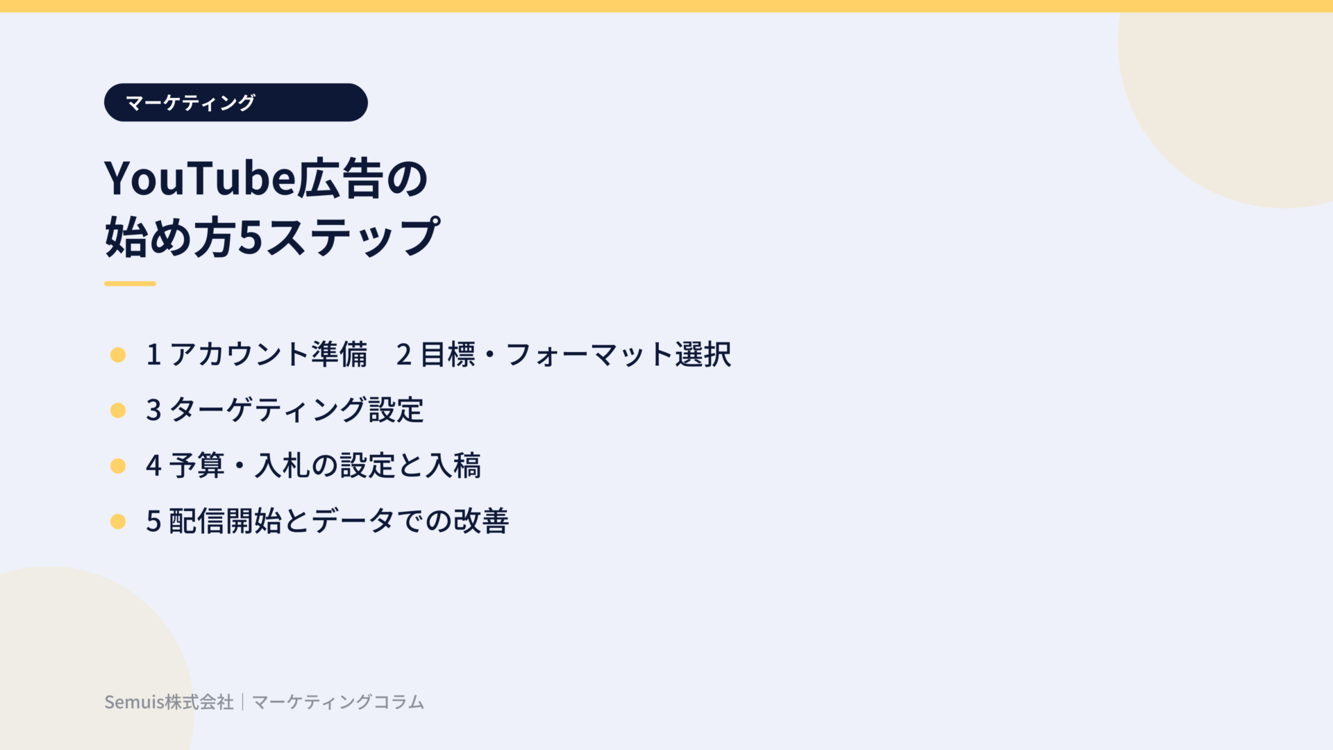 YouTube広告の始め方5ステップ