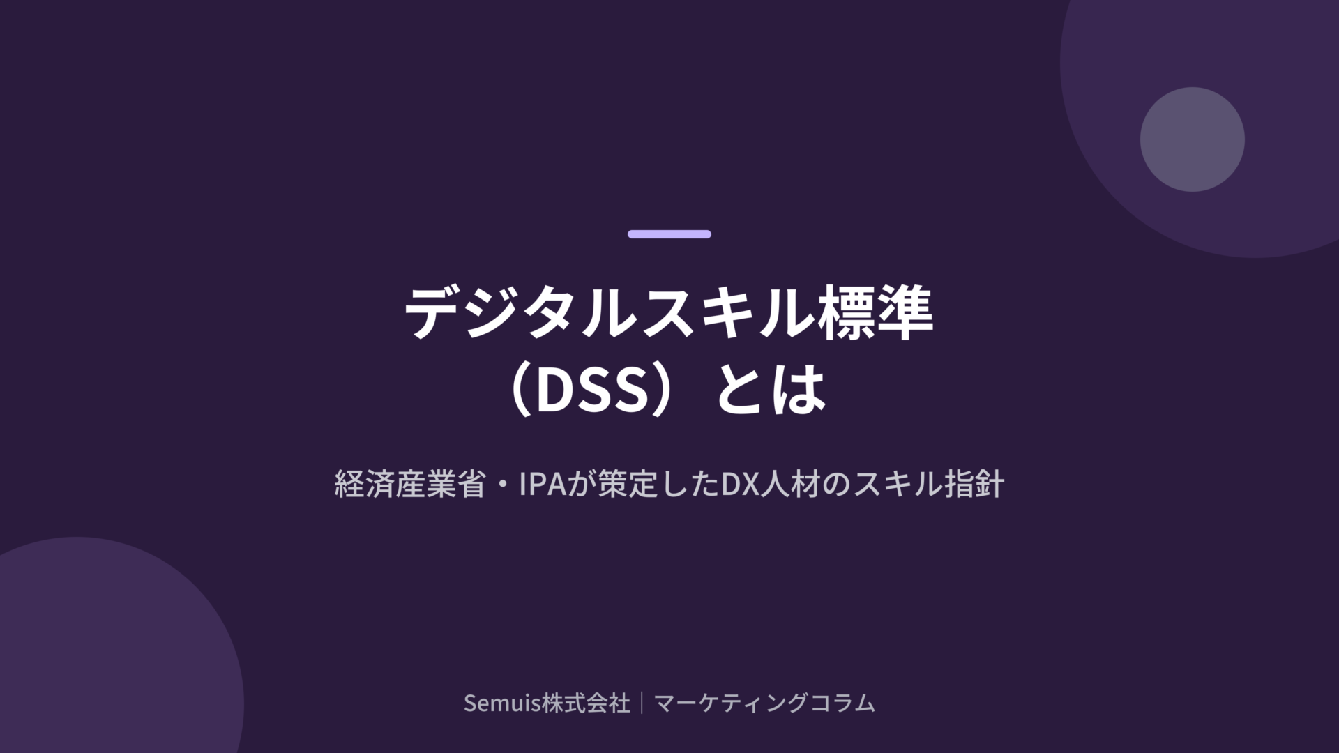 デジタルスキル標準(DSS)とは