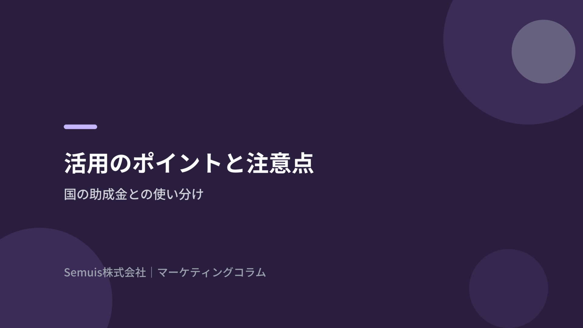 活用のポイントと注意点