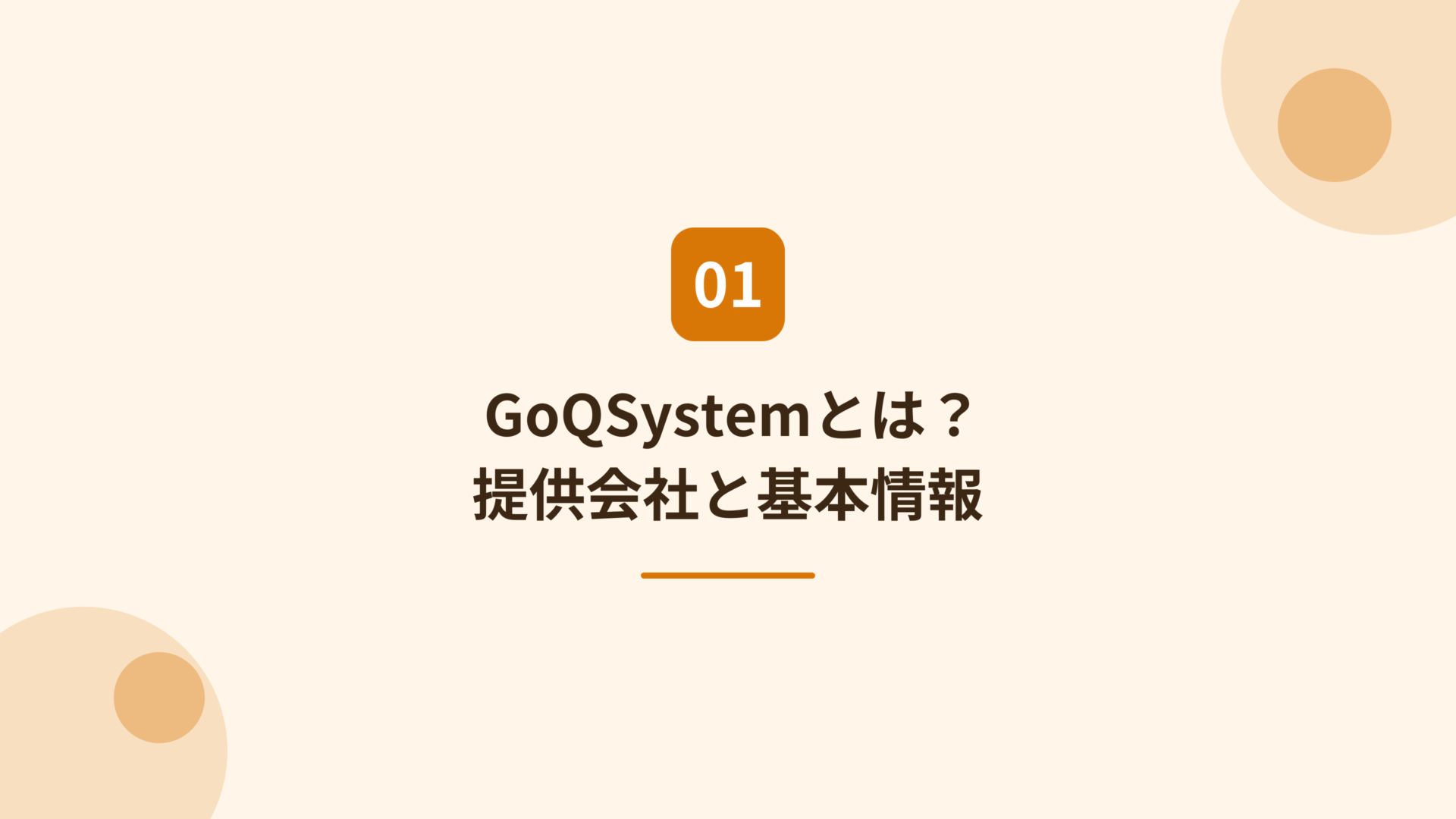 GoQSystemとは？提供会社と基本情報