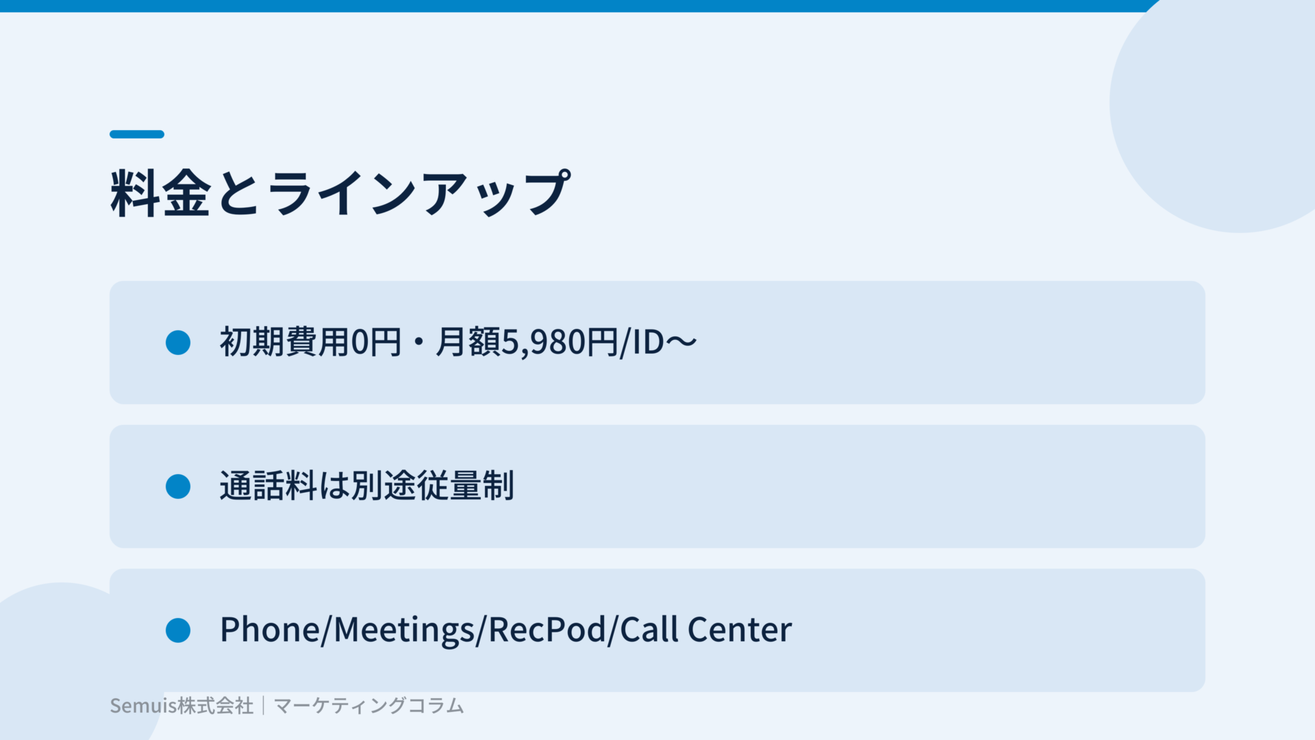 MiiTelの料金とラインアップ