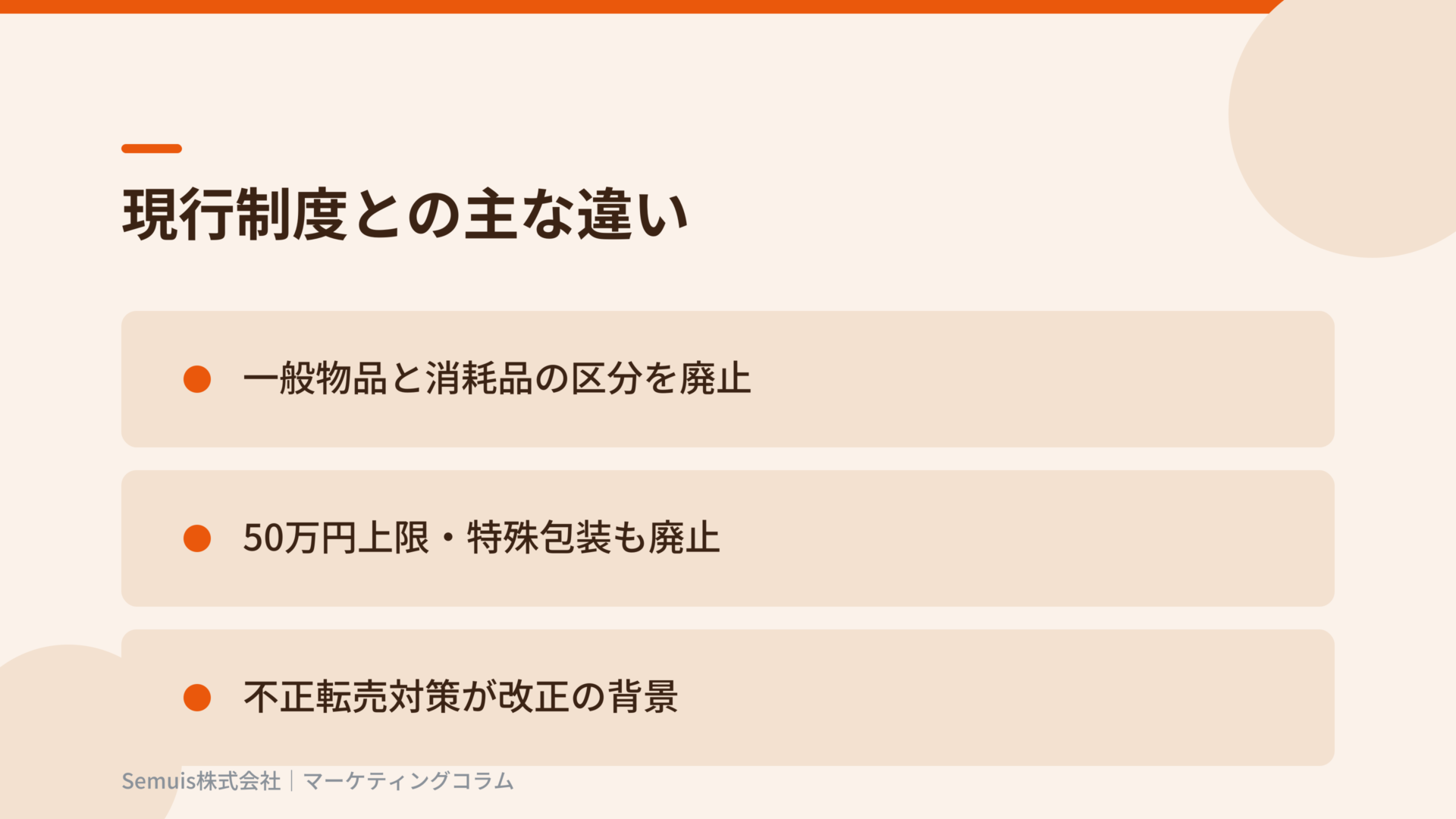 現行制度との主な違い