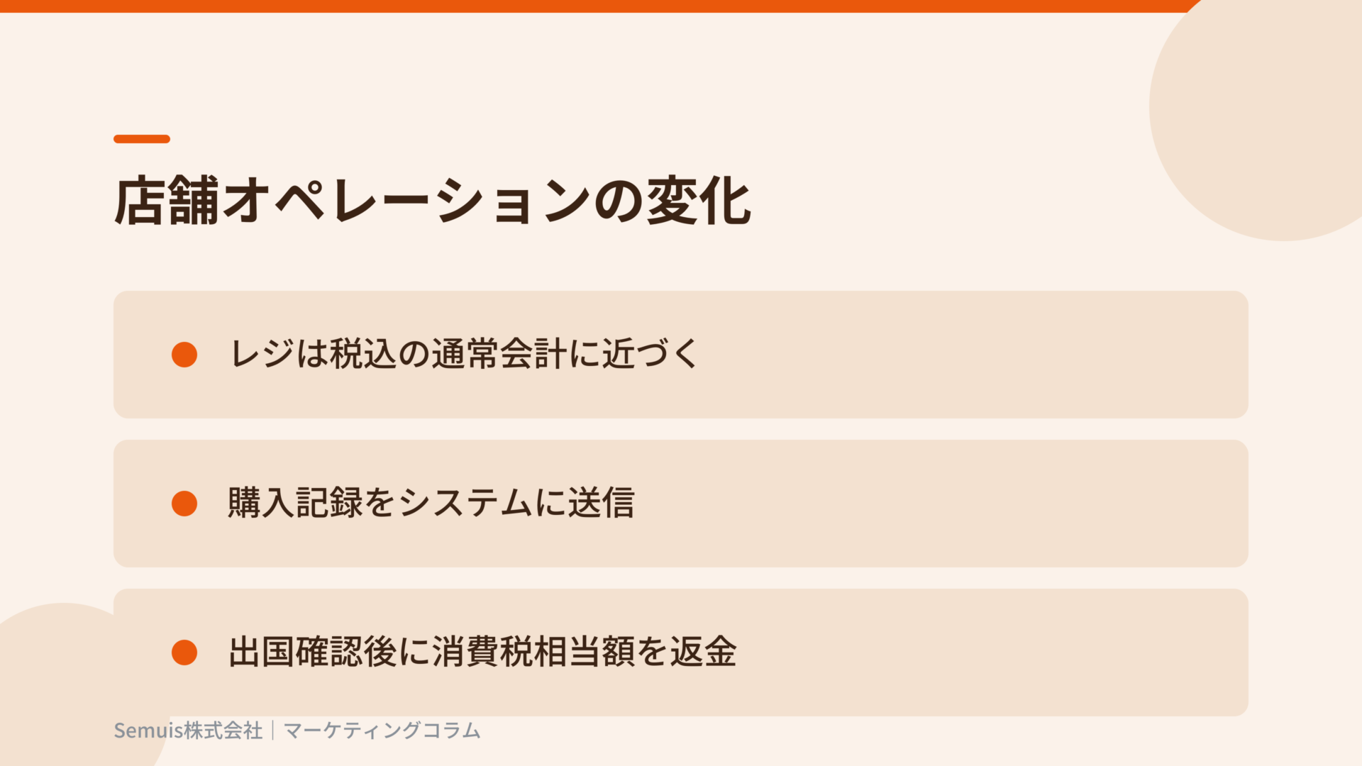 店舗オペレーションの変化